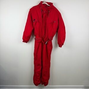 Vintage Killy Technical Equipment Red Hooded Ski Suit / Snowsuit Size 14